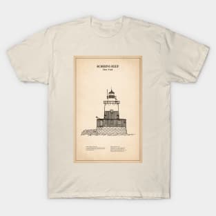 Robbins Reef Lighthouse - New York - SD T-Shirt